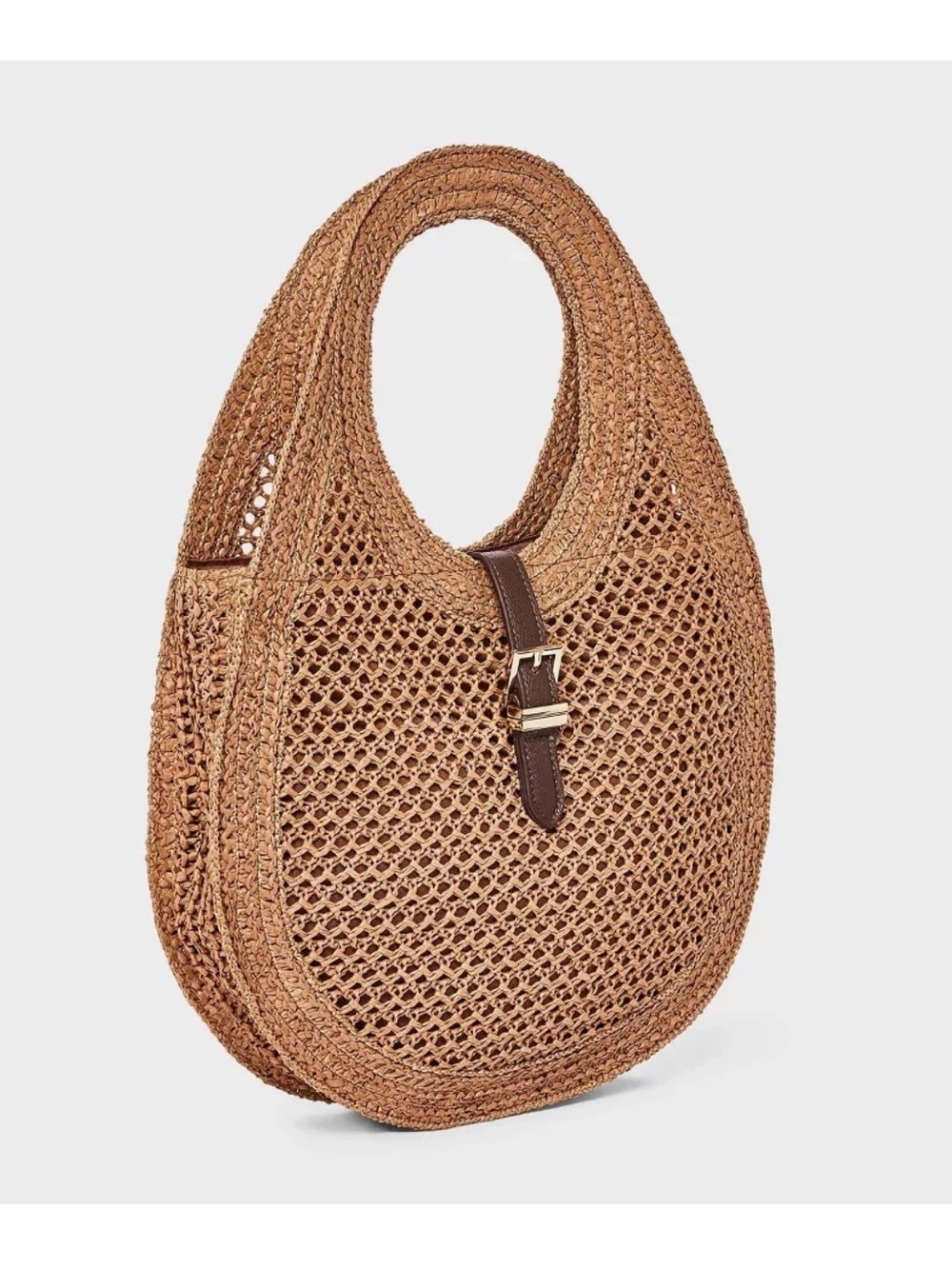 Straw Oval Shoulder Bag - A New Day Tan - Picture 3 of 4